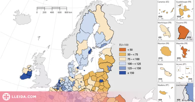 Catalunya és el quart territori de l'Estat amb el PIB per càpita més alt