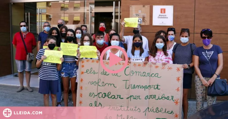 ⏯️ Alumnes del Pla d'Urgell reclamen a Educació transport escolar d'ESO i postobligatoris