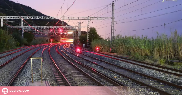Tallada la circulació de trens de les línies R13 i R14 entre Lleida i Puigverd de Lleida