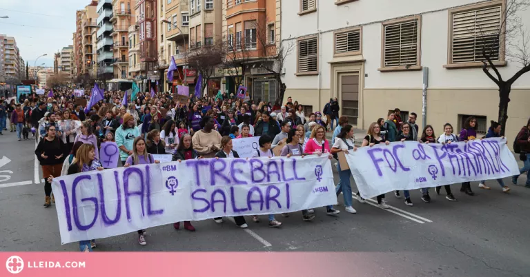 ⏯️ La reivindicació feminista torna als carrers de Lleida pel 8-M