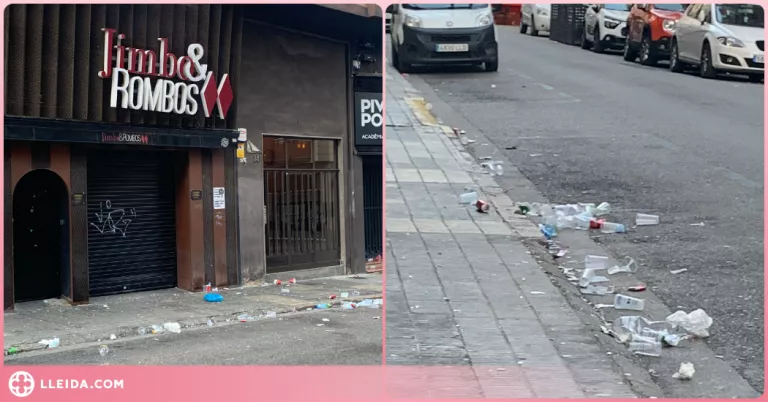 Més incivisme, soroll i brutícia a la zona 'dels vins' de Lleida