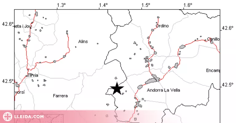 Registren un petit sisme de magnitud 2,4 entre Andorra i l'Alt Urgell