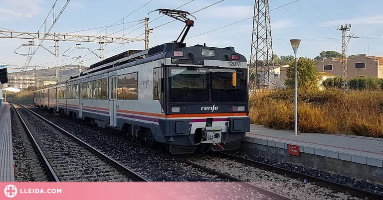 Interrompuda la circulació ferroviària entre Lleida i Puigverd per la sortida d'un eix d'un tren de mercaderies