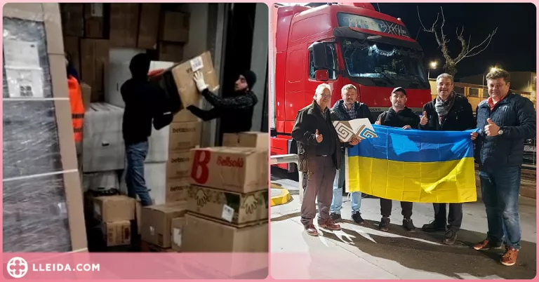 ⏯️ El camió amb material recollit a Guissona arriba a la frontera ucraïnesa