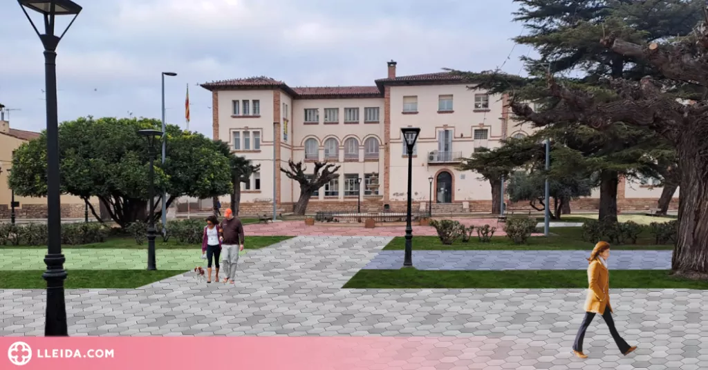 Així serà la Plaça de les Escoles de Seròs després de la seva reforma