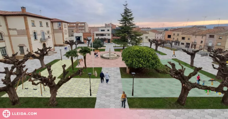 Així serà la Plaça de les Escoles de Seròs després de la seva reforma