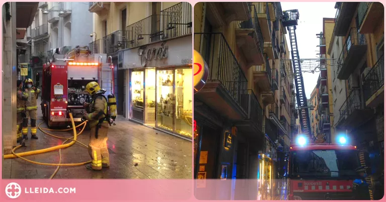 Dos ferits en l'incendi d'un pis a l'Eix Comercial de Lleida