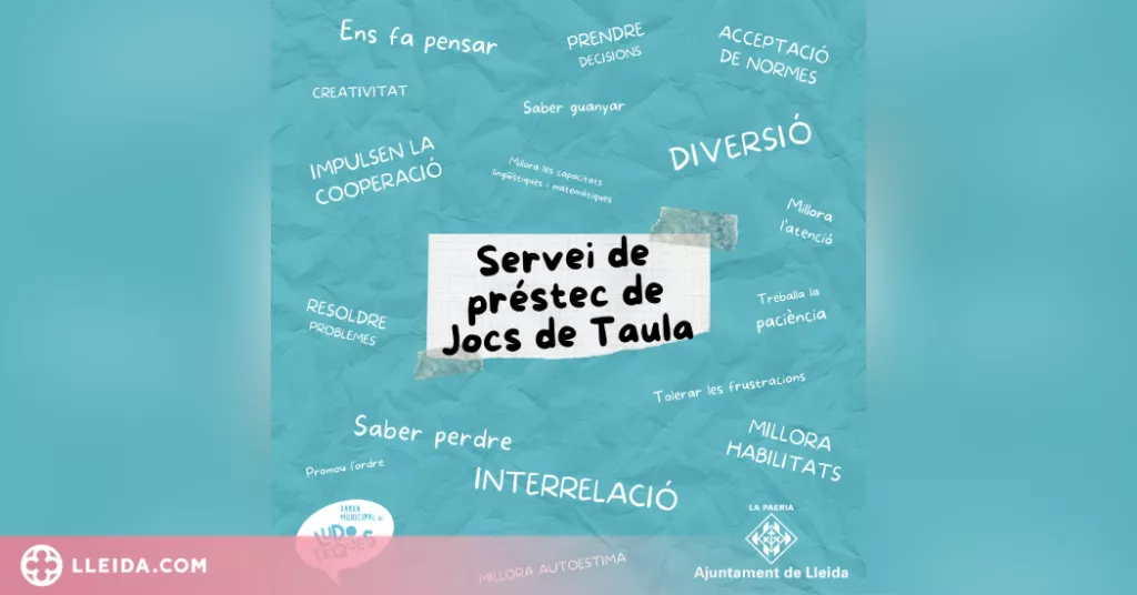 Jocs de taula en préstec a les ludoteques municipals de Lleida