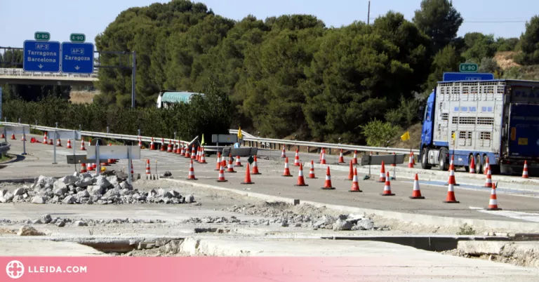 ⏯️ Comencen els treballs per reordenar la sortida de l'AP-2 a Lleida
