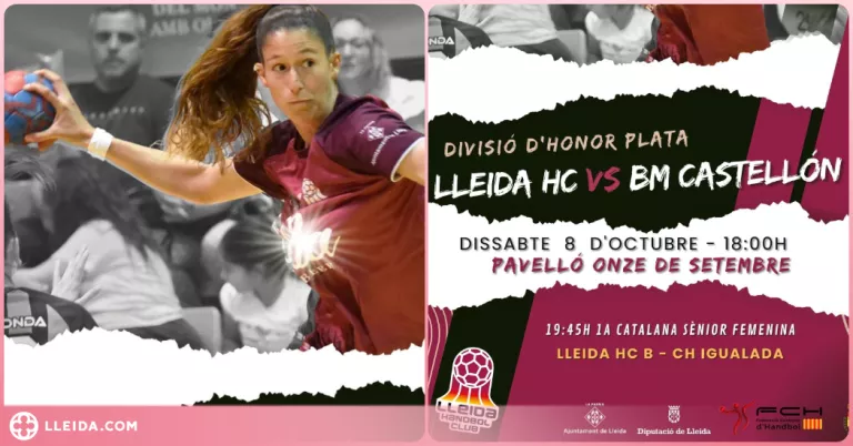 El sènior femení del Lleida Handbol s'enfronta al BM Castellón, un clàssic de la DH Plata