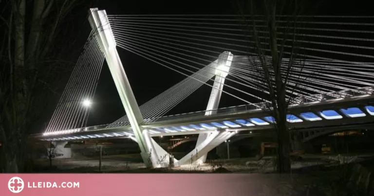 Lleida millora l'enllumenat del pont de Príncep de Viana