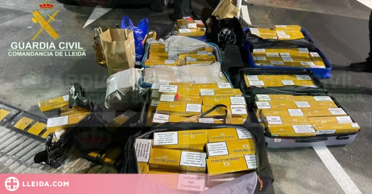 ⏯️ Enxampats amb més de 3.200 paquets de tabac a la duana de la Farga de Moles