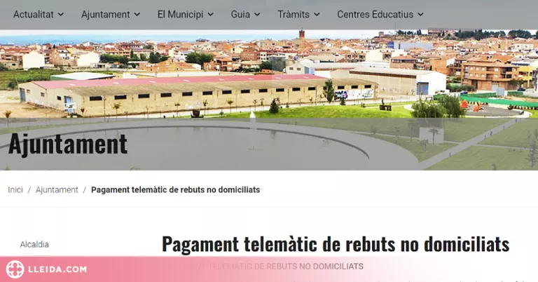 Almacelles ja permet pagar telemàticament els rebuts municipals