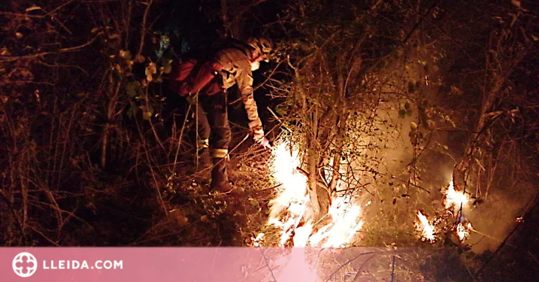 Controlat l'incendi de Riner, que ha cremat 7,5 hectàrees
