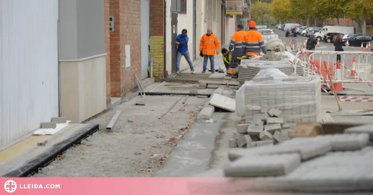 Les obres al carrer Sícoris de Lleida, enllestides la setmana vinent