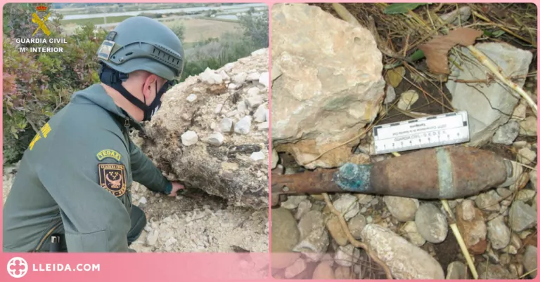Desactiven dos projectils i una granada de la Guerra Civil al Segrià, Vinallop i Capafonts