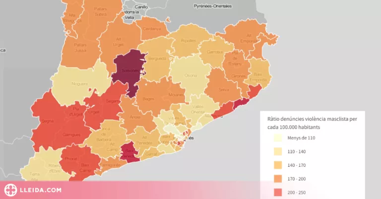 ℹ️ Les àrees policials de Catalunya amb més denúncies per violència masclista