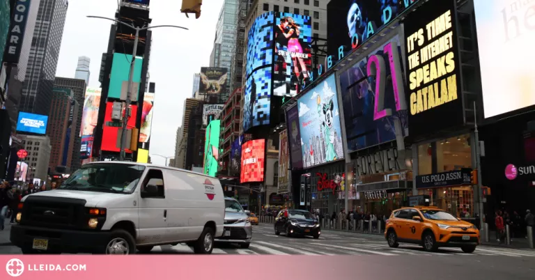 ⏯️ Times Square promociona l'ús digital del català amb el projecte AINA
