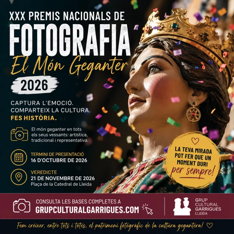 El Grup Cultural Garrigues convoca la 30a edició dels Premis Nacionals de Fotografia «El Món Geganter»