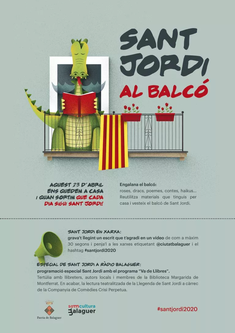 Balaguer celebra el seu Sant Jordi en confinament