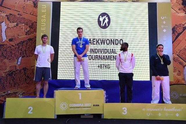 El lleidatà Èric Catalina, campió d’Europa universitari de Taekwondo