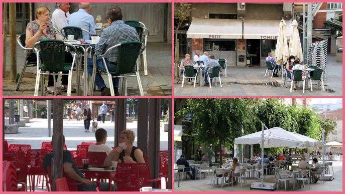 ⏯️ Terrasses plenes de gent a la Zona Alta de Lleida el primer dia de l'enduriment del confinament