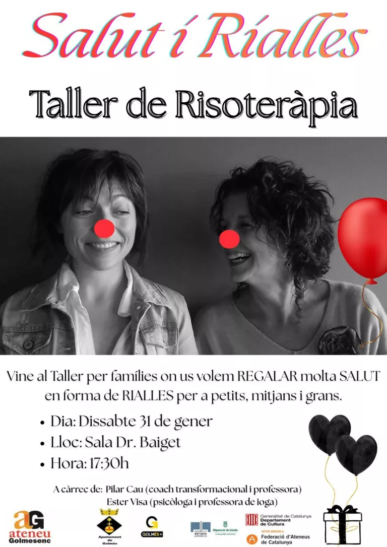 L’Ateneu Golmesenc organitza el taller de risoteràpia “Salut i Rialles”