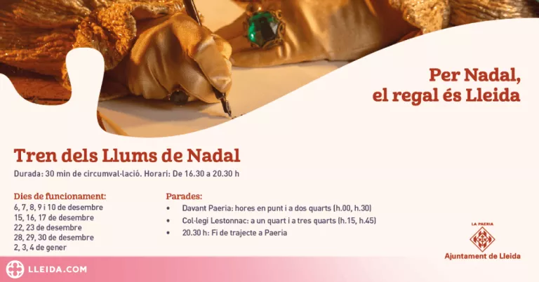 Tres trens de Nadal gratuïts recorreran Lleida aquestes festes