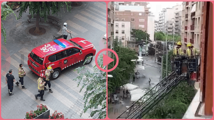 ⏯️ Els Bombers intenten accedir a un habitatge a la Zona Alta de Lleida