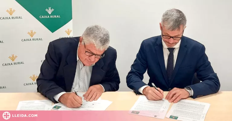 Signat un conveni entre la Comunitat de Regants del Segarra-Garrigues i Caixa Rural