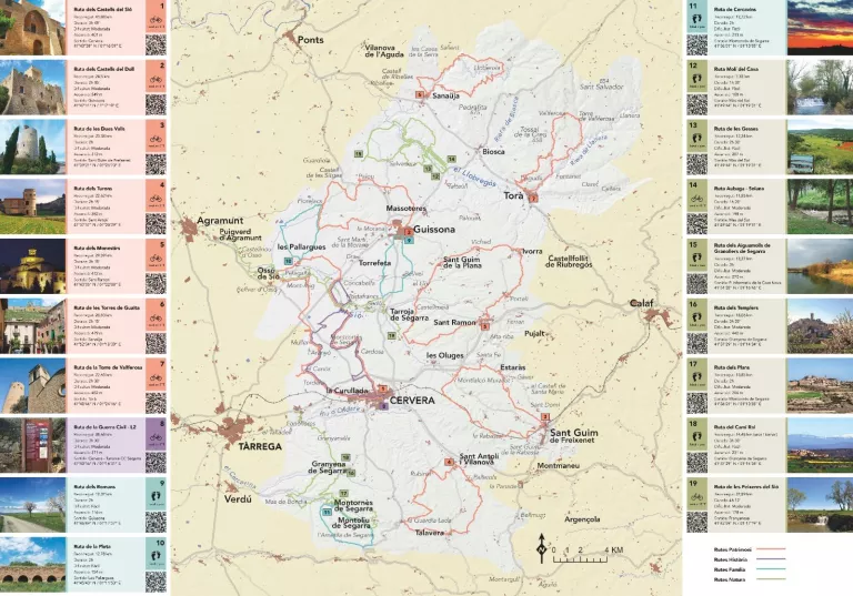 La Segarra edita un nou fulletó de senders i rutes BTT per la comarca