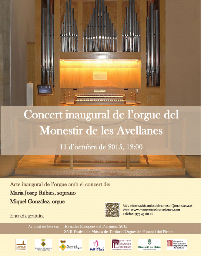 CARTELL ACTE INAUGURAL ORGUE