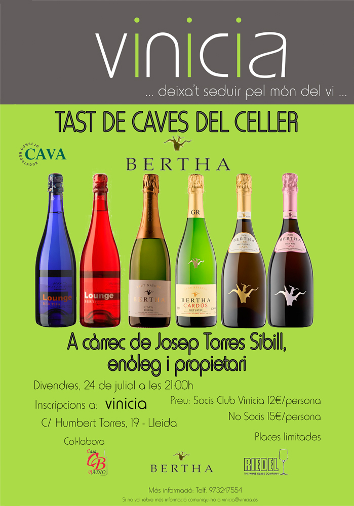 Tast de caves del Celler Bertha - A càrrec de l'enòleg i propietari Josep Torres Sibill