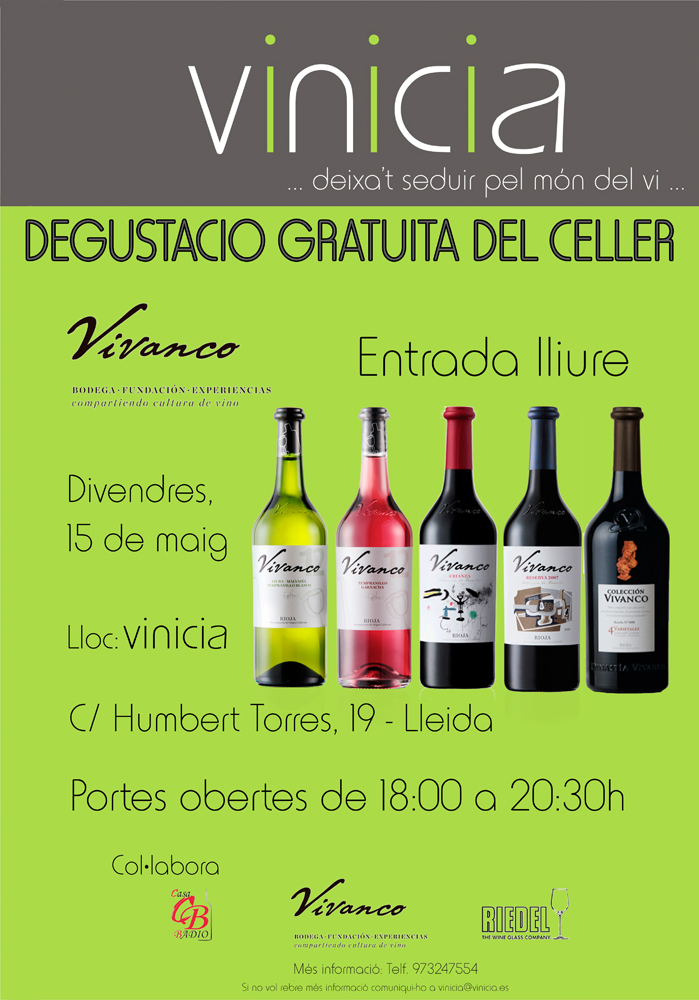 Degustació gratuïta del Celler Vivanco, D.O.Ca. Rioja