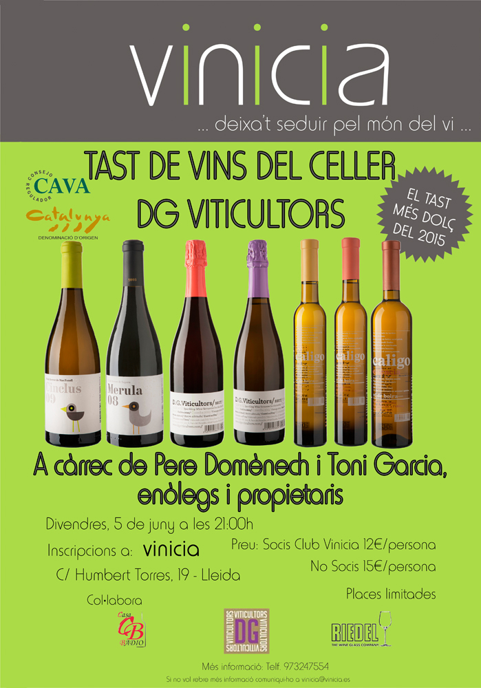 Tast de vins del Celler D.G. Viticultors