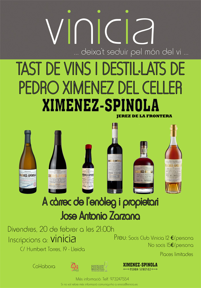 Tast de destil·lats de P.X. del Celler Ximenez-Spinola