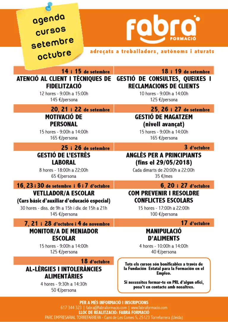 Informa't de la nova oferta formativa!