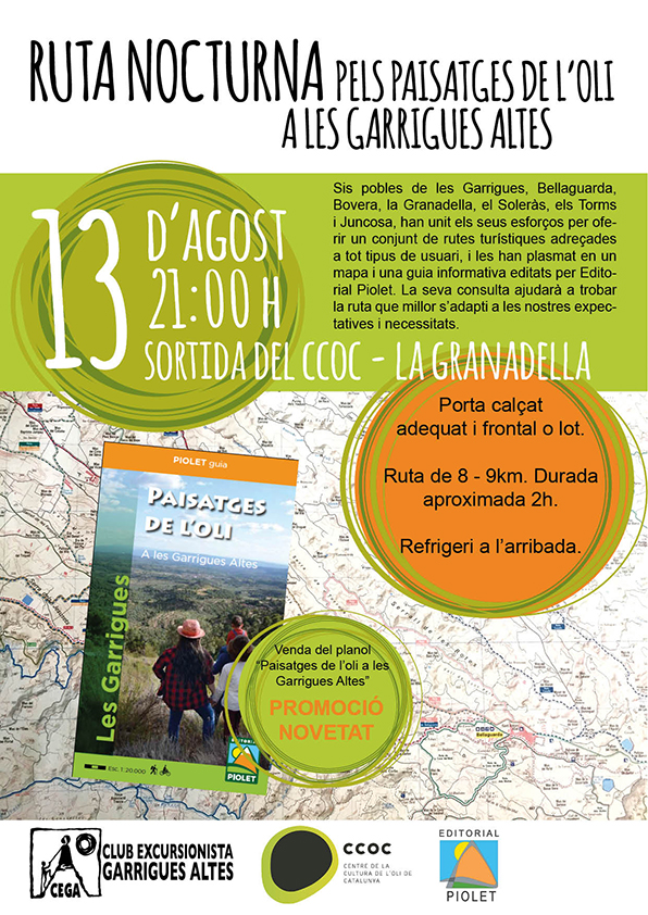 Ruta nocturna "Paisatges de l'oli a les Garrigues Altes"