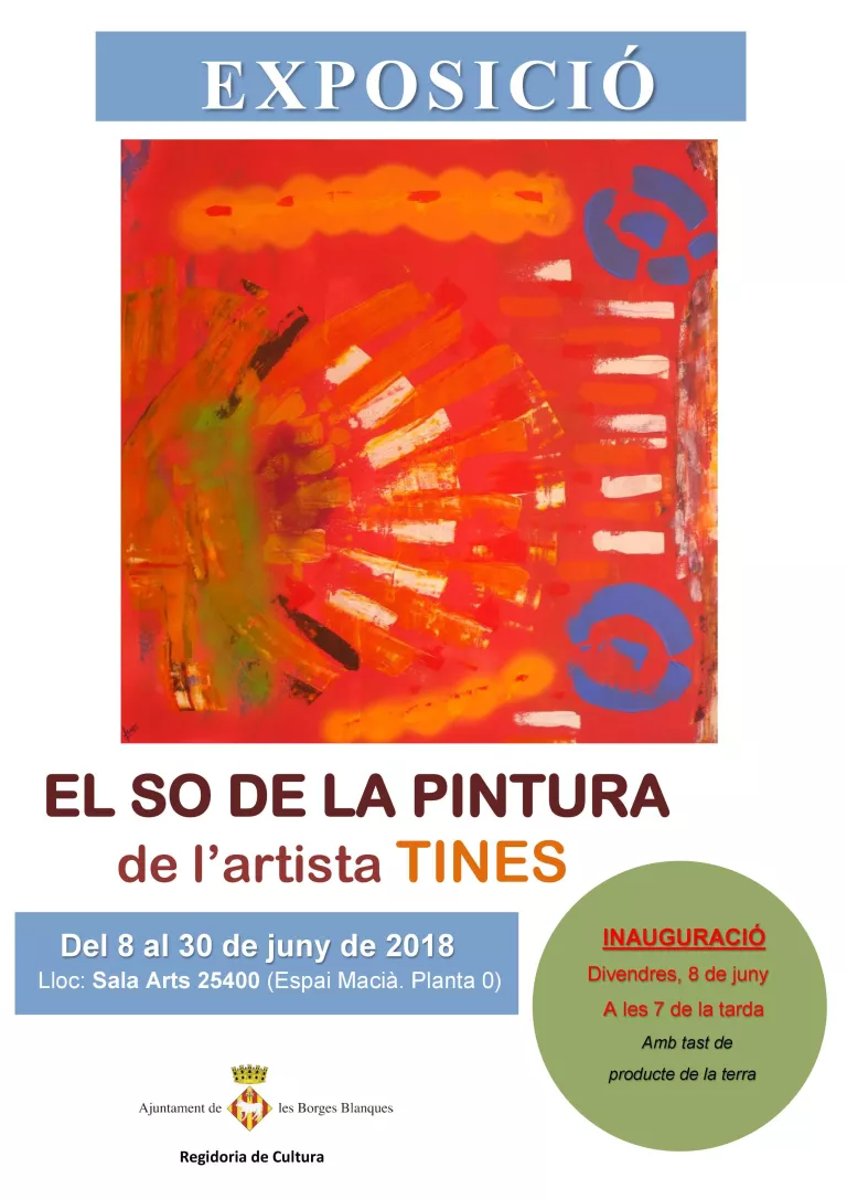 Cartell de l'exposició 'El so de la pintura' de l'artista Tines