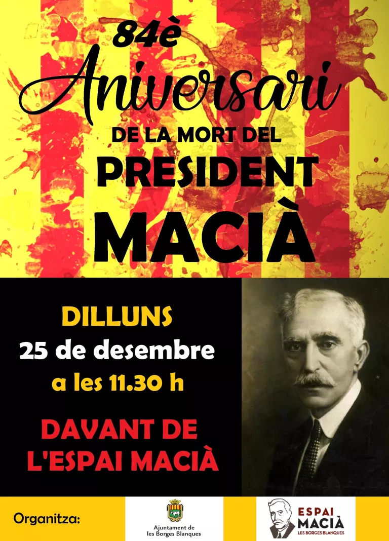 Cartell '84è Aniversari de la mort del President Macià'