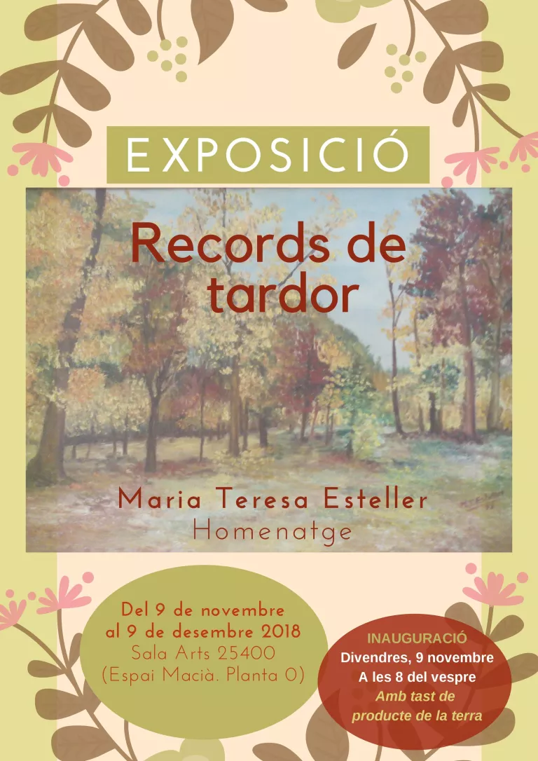 Cartell de l'exposició 'Records de tardor'.