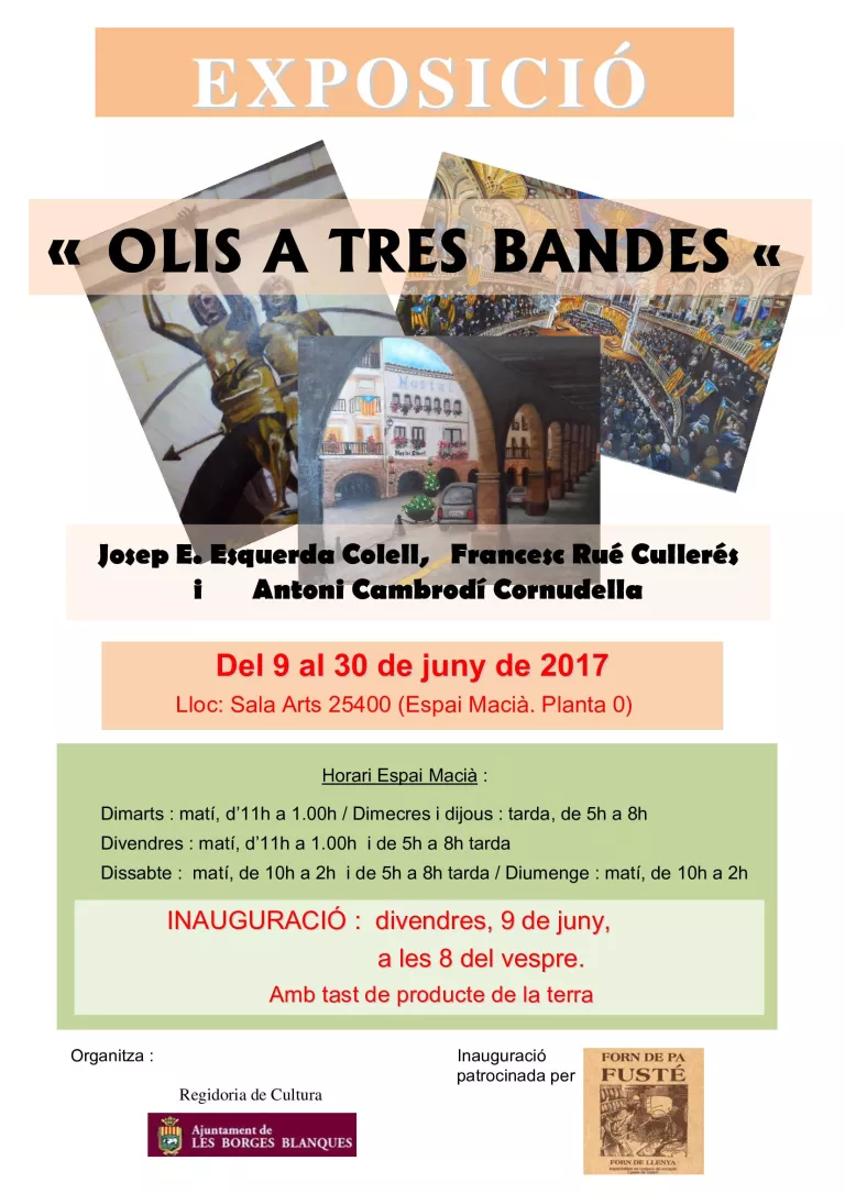Cartell de l'exposició "Olis a tres bandes"
