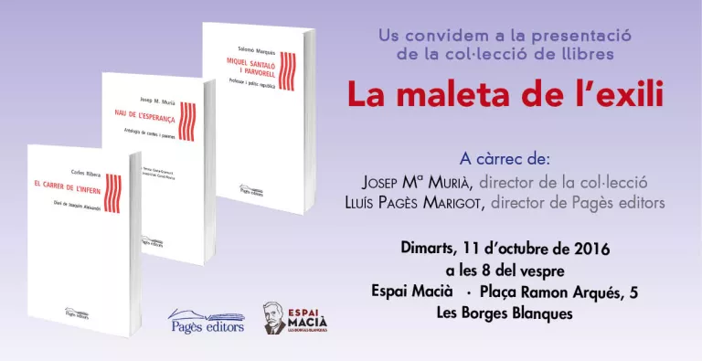Presentació de la col·lecció "La Maleta de l'Exili"