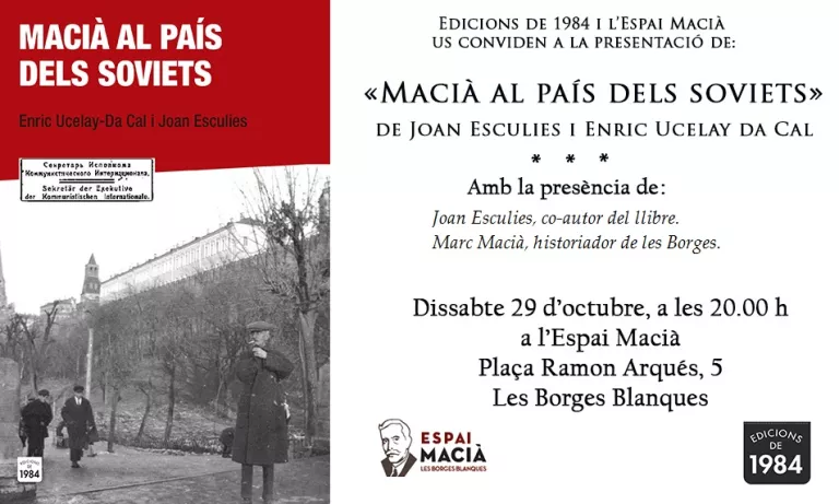 Cartell presentació Macià al país dels soviets