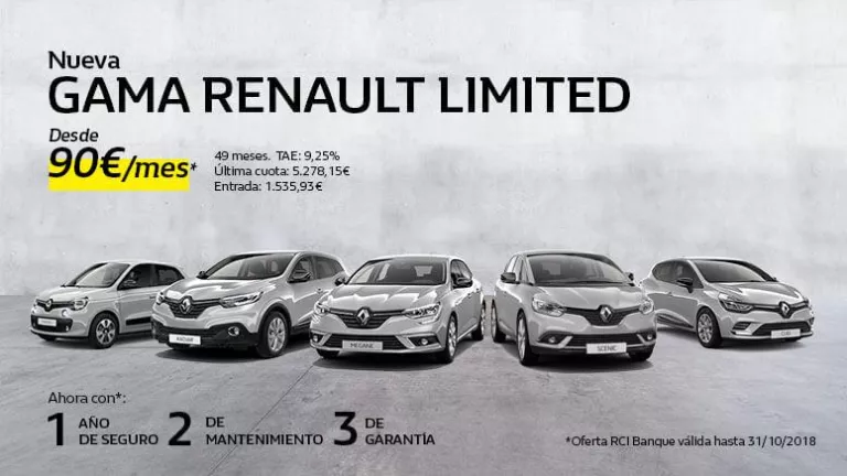 Nova gamma Renault Limited des de 90€ al mes!