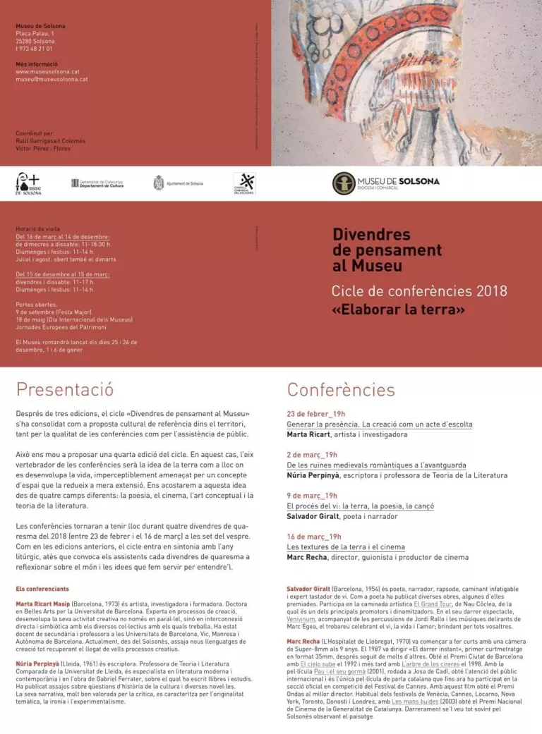 Els "Divendres de pensament al Museu" tornen amb conferècies sobre "la terra"