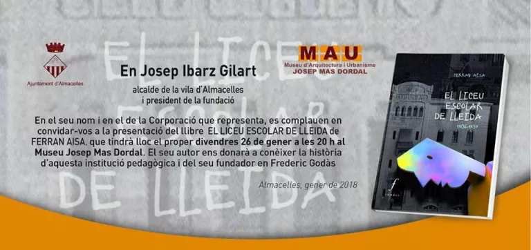 Presentació del llibre "El Liceu Escolar de Lleida,1906-1937", de Ferran Aisa