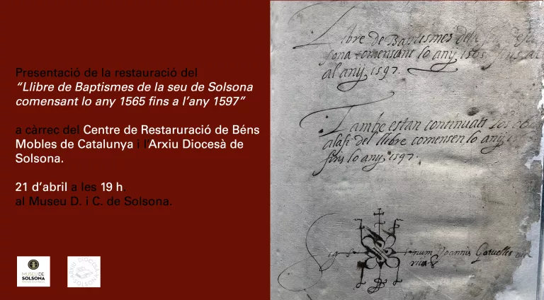 "Llibre de Baptisme de la seu de Solsona comensant lo any 1565 fins a l'any 1597"