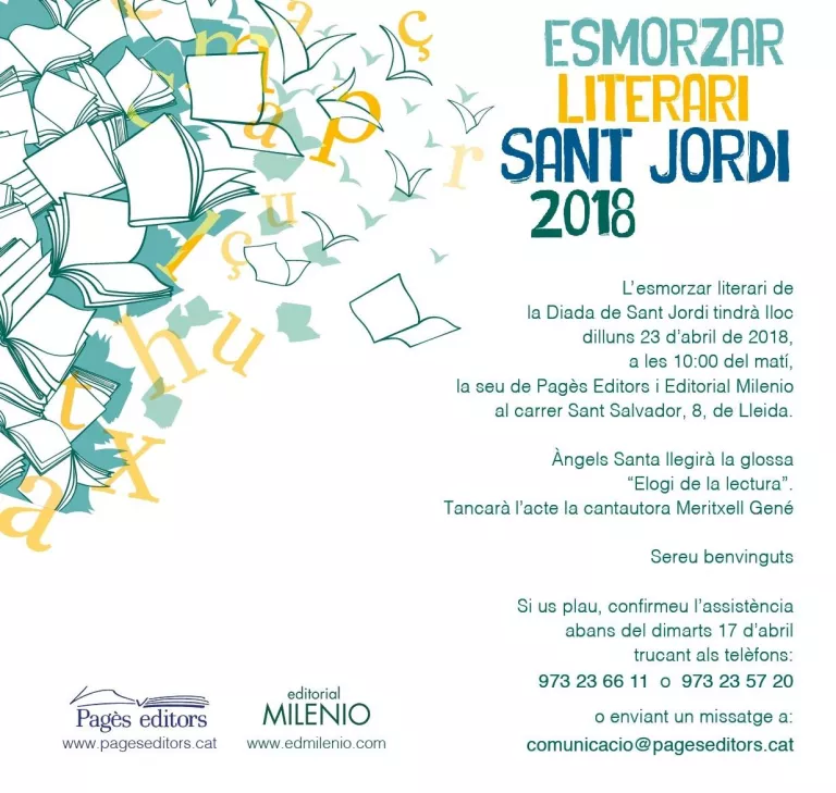 Un any més Pagès Editors organitza el tradicional esmorzar literari