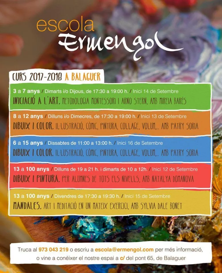 Cursos i horaris 2017/18. Balaguer